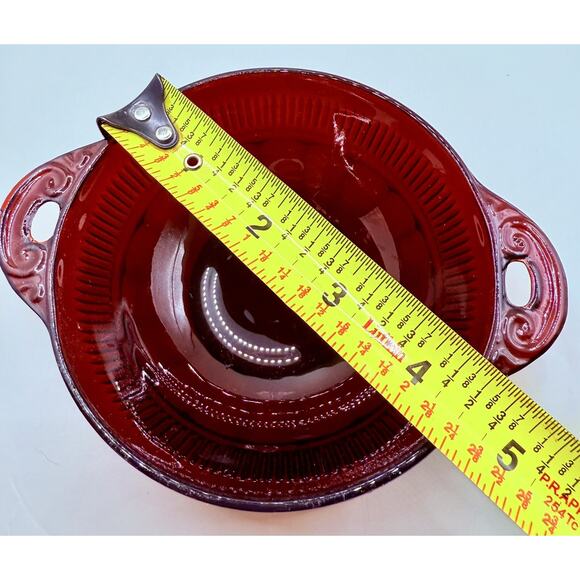 Anchor Hocking Ruby Red Depression Glass Coronation Berry Bowls Set of 4 Vintage - Picture 8 of 8